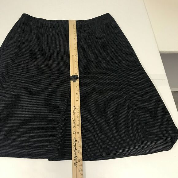 Vintage Anne Klein Skirt Womens 8 Black White Polka Dot A Line Flat Front AS IS - Picture 9 of 11